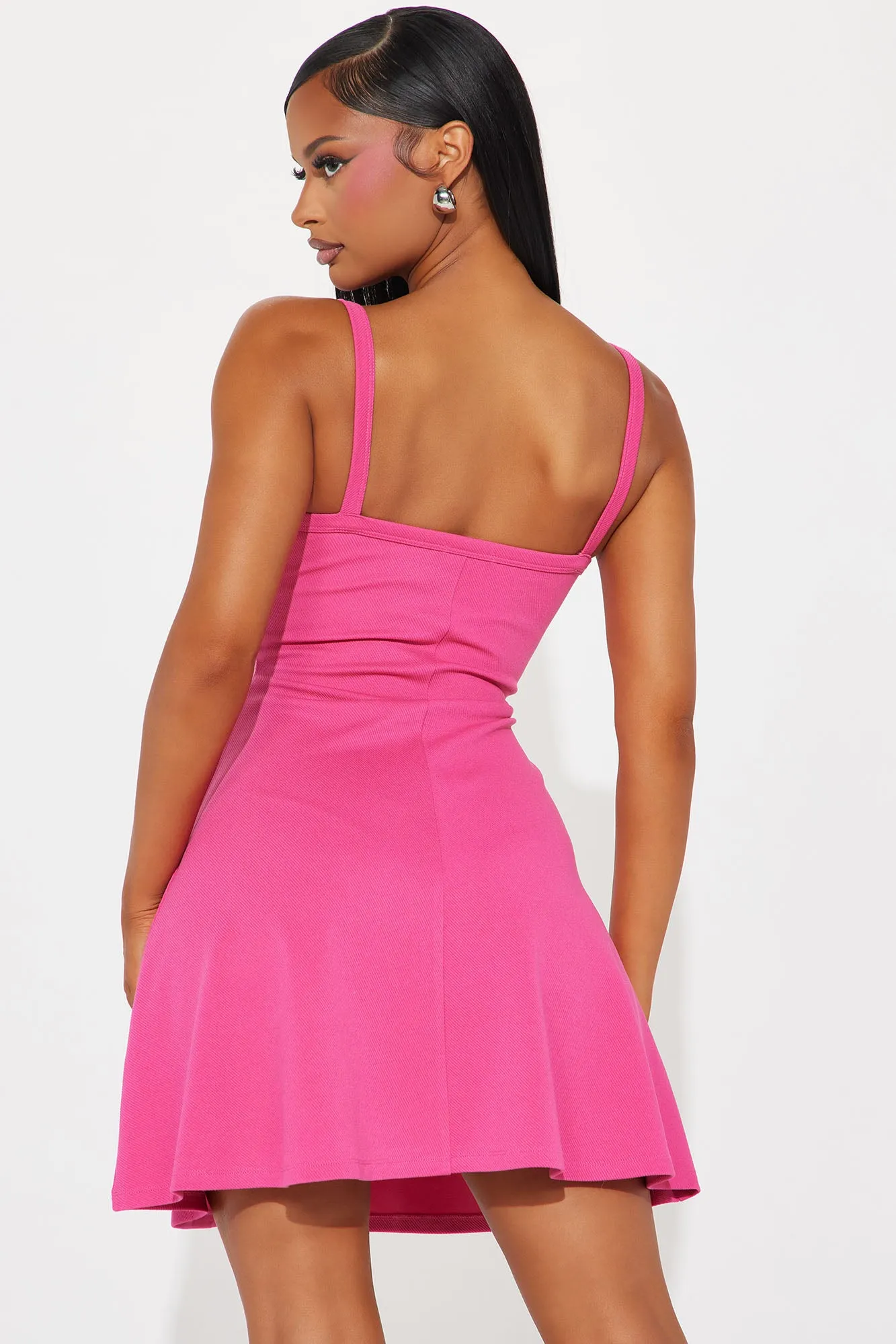 Adeline Skater Mini Dress - Pink