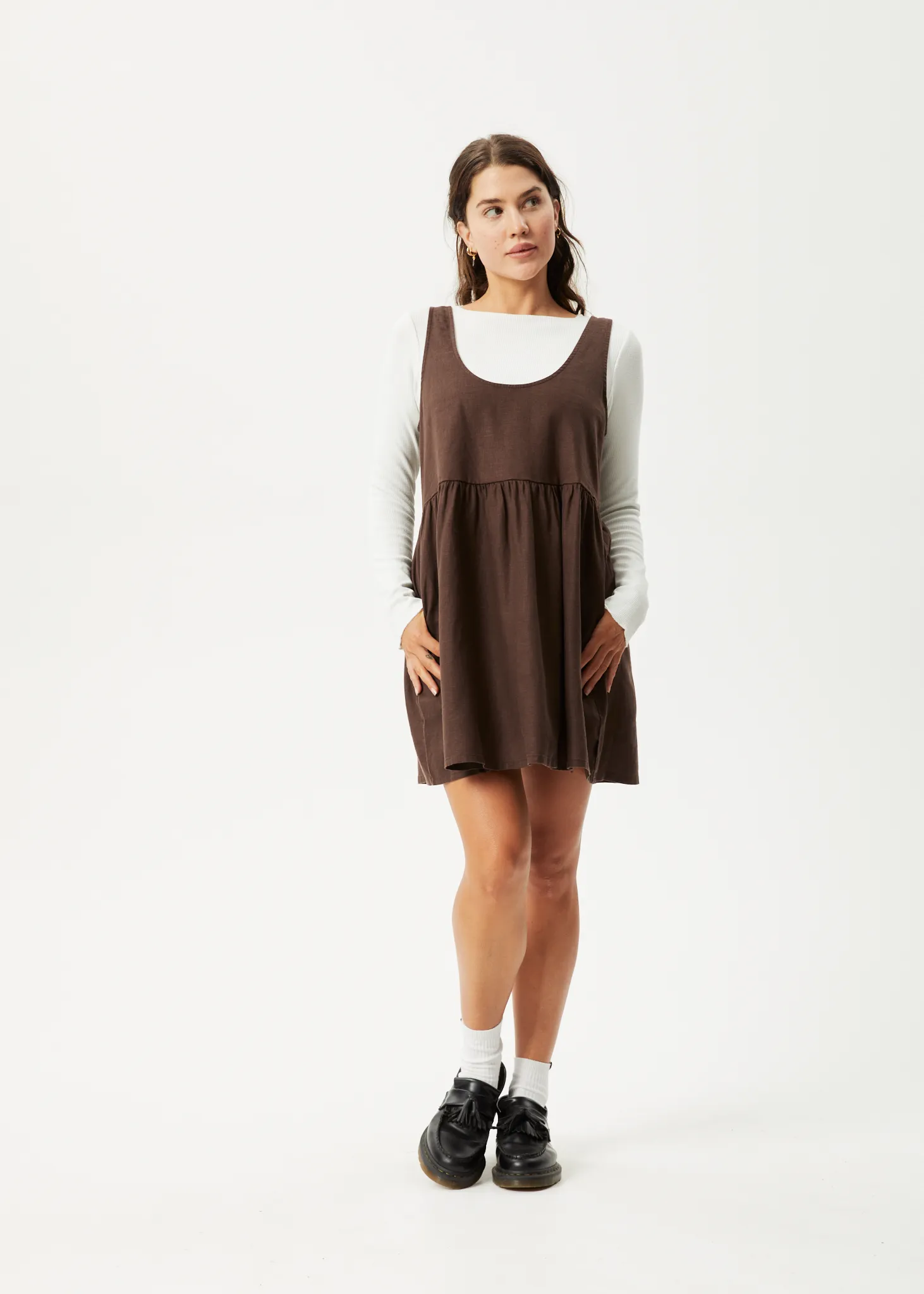 AFENDS Womens Jesse - Mini Dress - Coffee