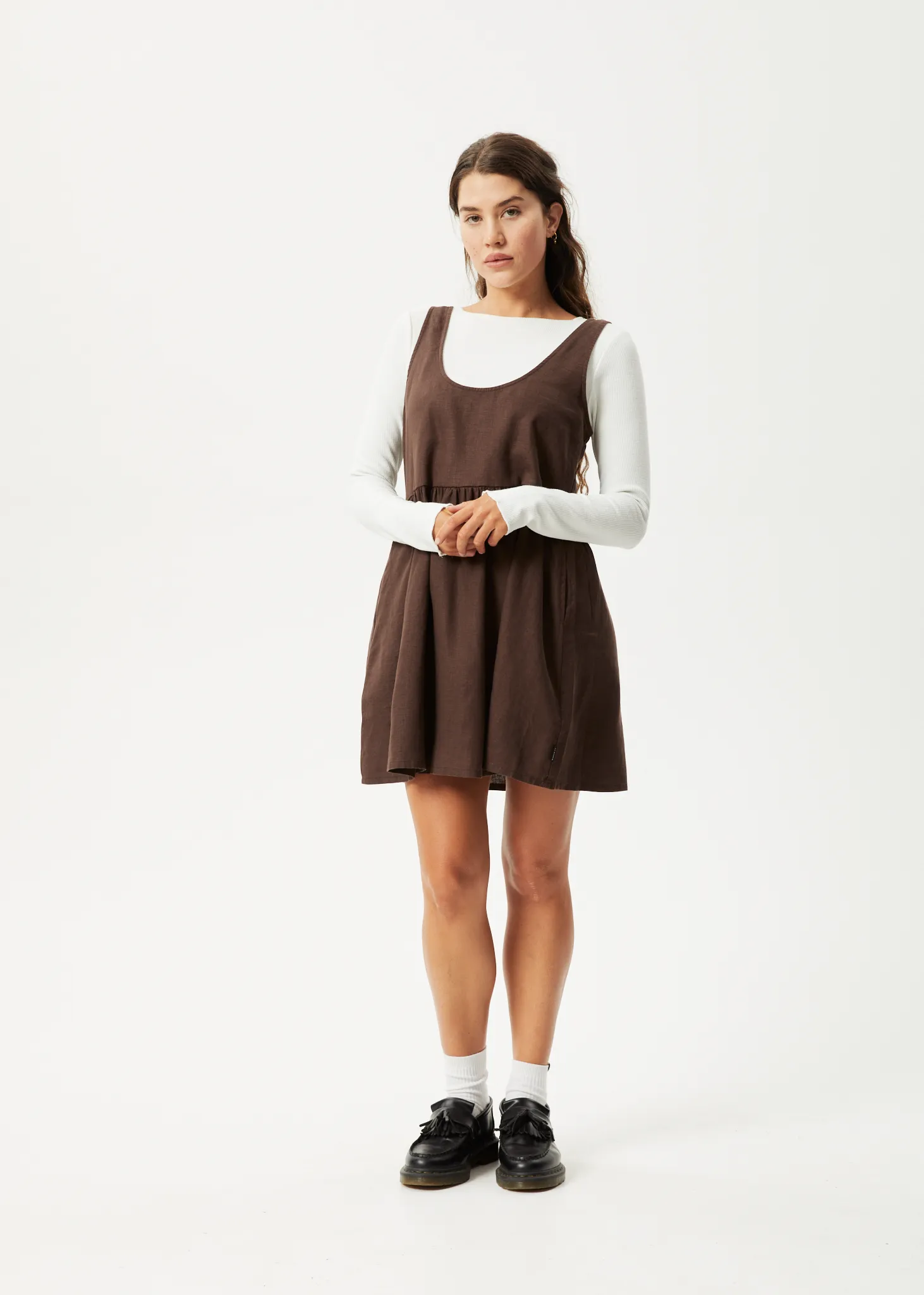 AFENDS Womens Jesse - Mini Dress - Coffee