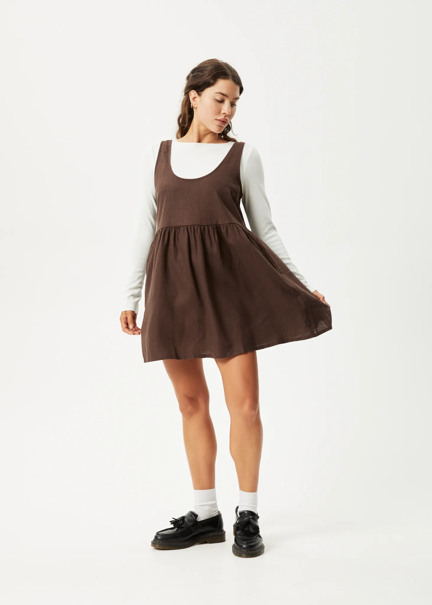 AFENDS Womens Jesse - Mini Dress - Coffee