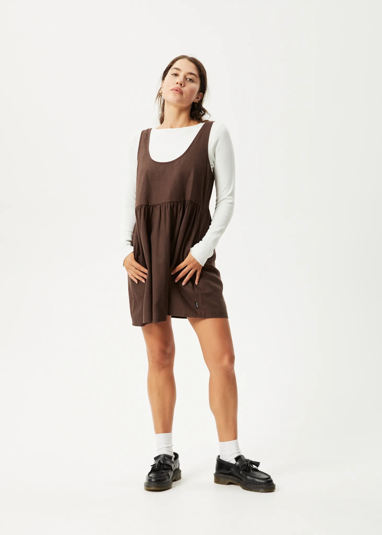 AFENDS Womens Jesse - Mini Dress - Coffee