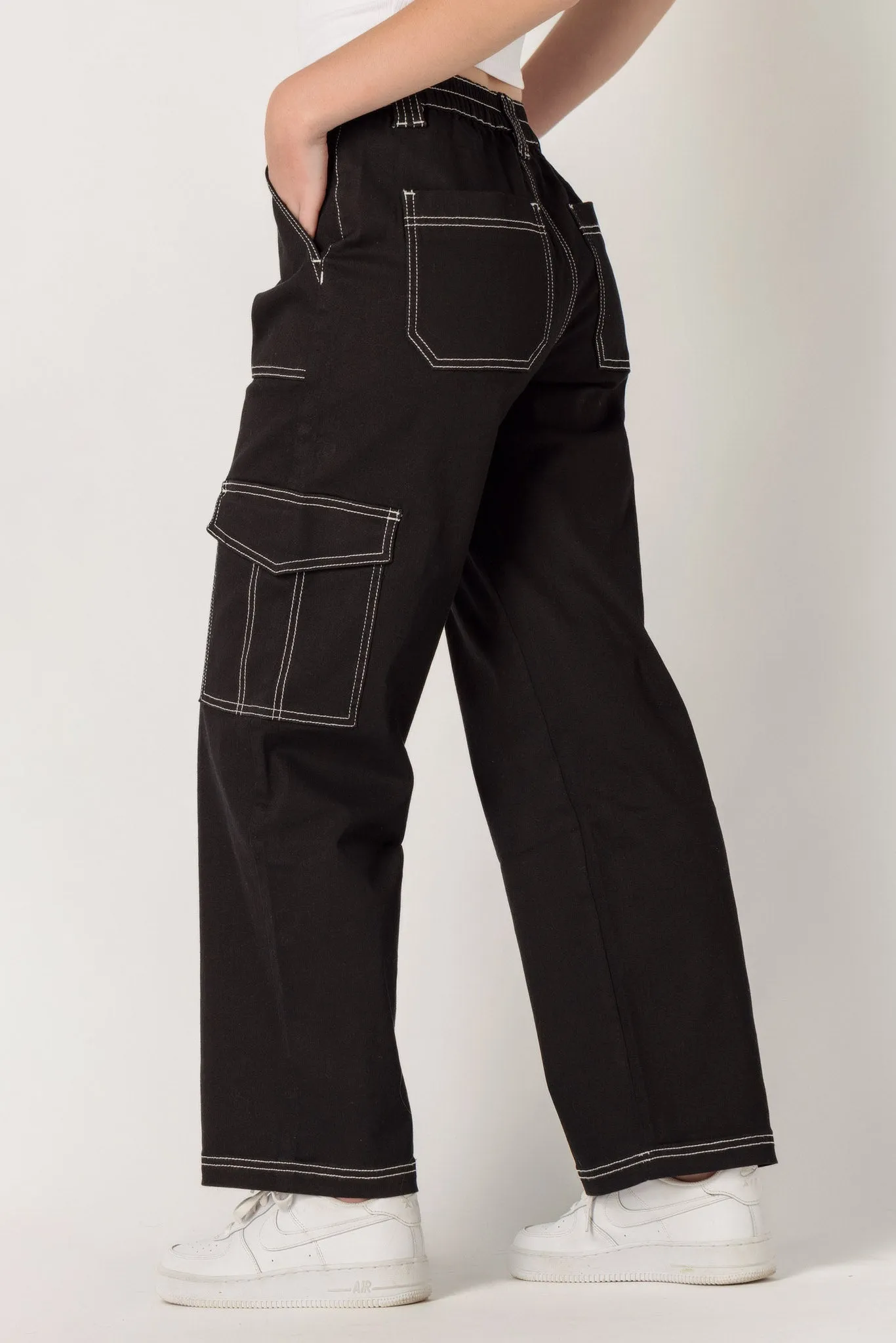 Almost Famous Black Skater Jean with Contrast Stitching