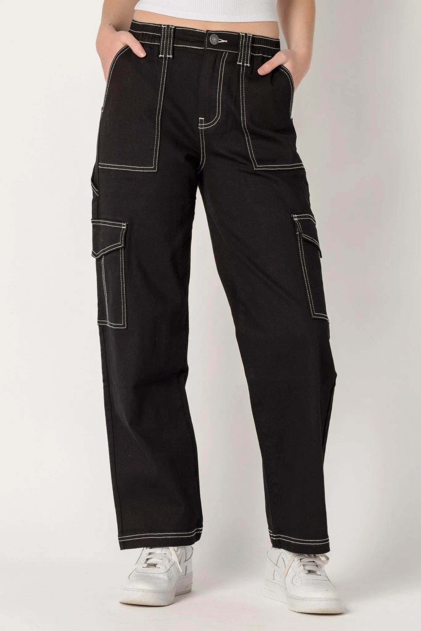 Almost Famous Black Skater Jean with Contrast Stitching
