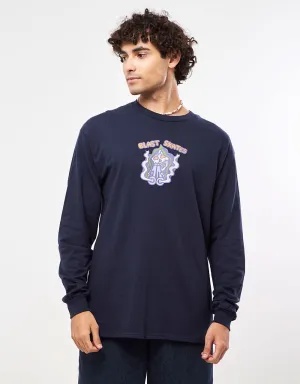 Blast Skates Smoking Reaper L/S T-Shirt - Navy