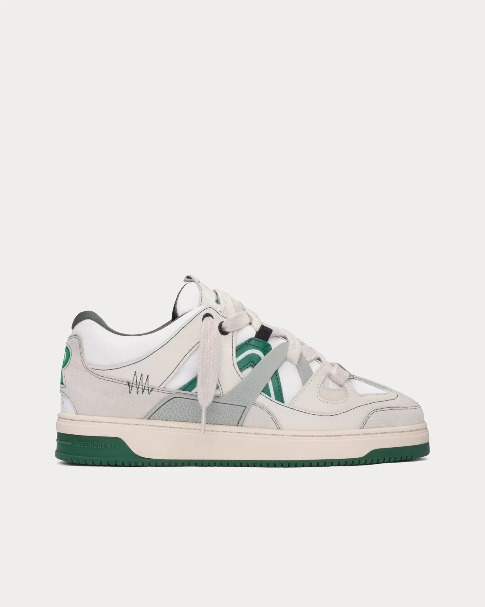 Bully Grey Iron / Island Green Low Top Sneakers