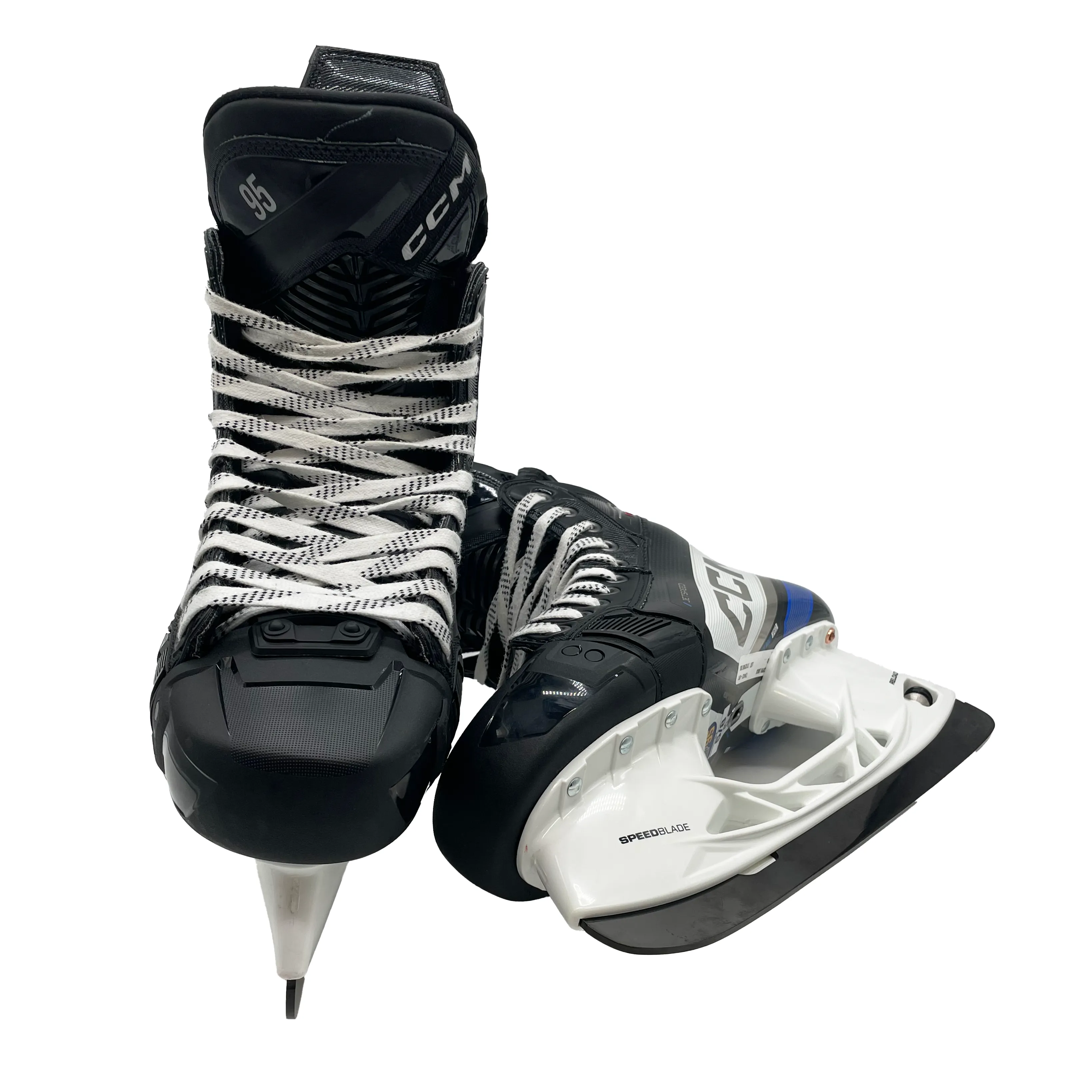 CCM Jetspeed FT6 Pro - Pro Stock Hockey Skates - Size 8EE (White/Blue)