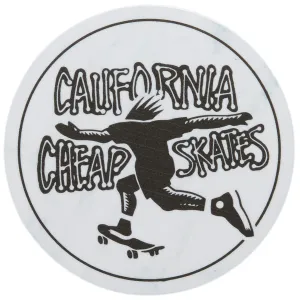 CCS Cheap Skates Sticker - White Marble/Black