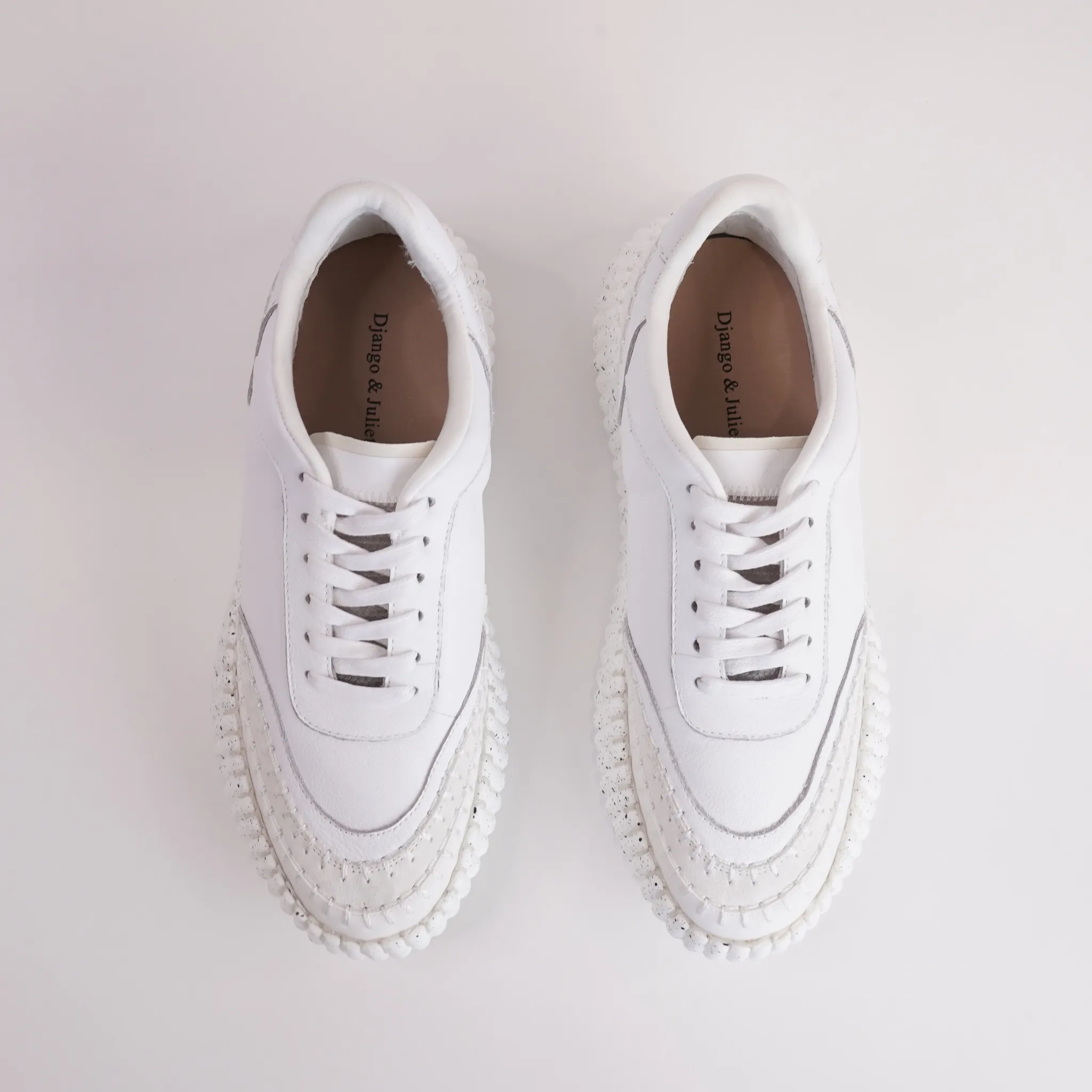 Cobus White Leather Sneakers