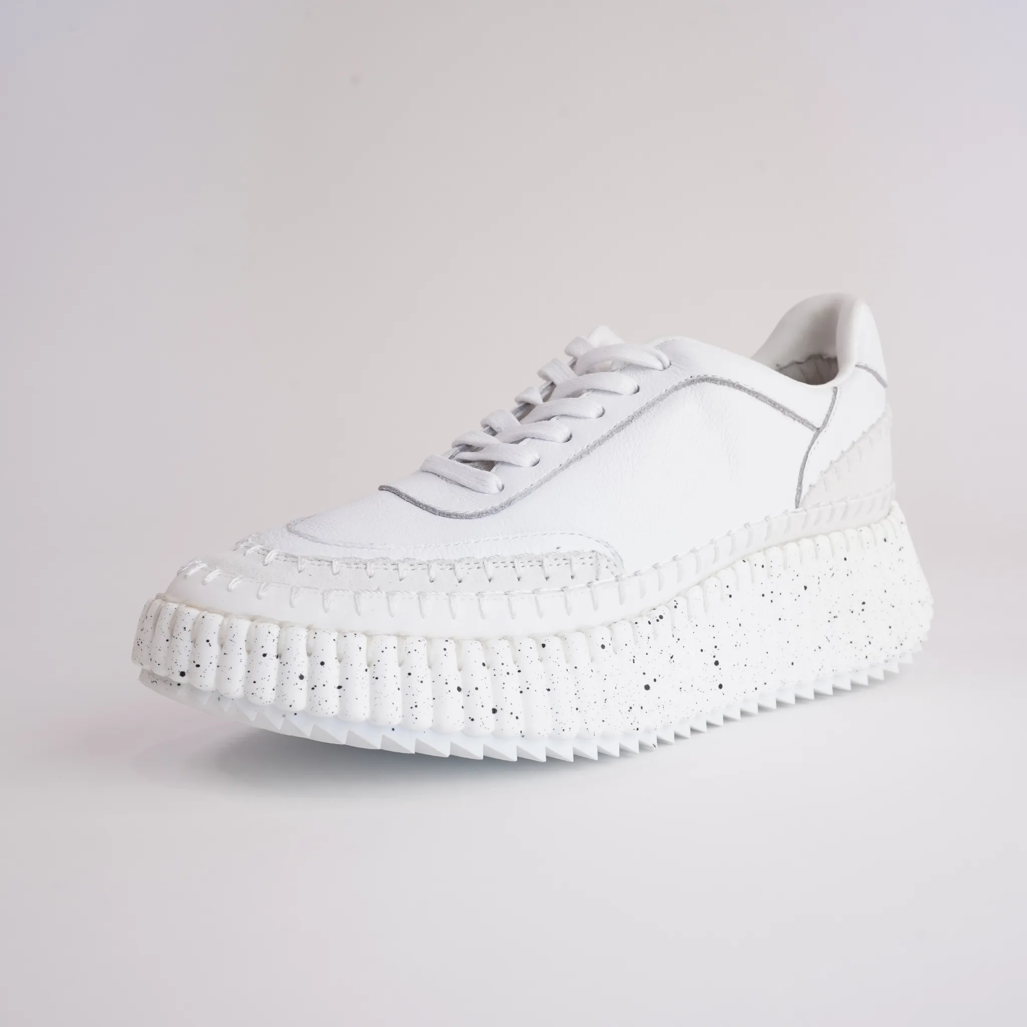 Cobus White Leather Sneakers