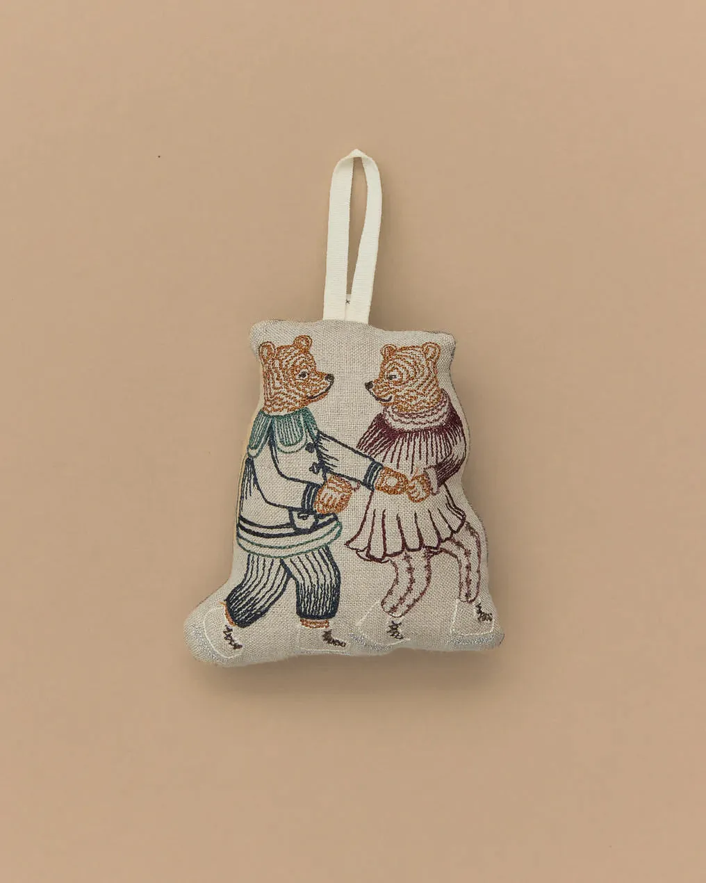 Coral & Tusk Ice Skater Bears Ornament