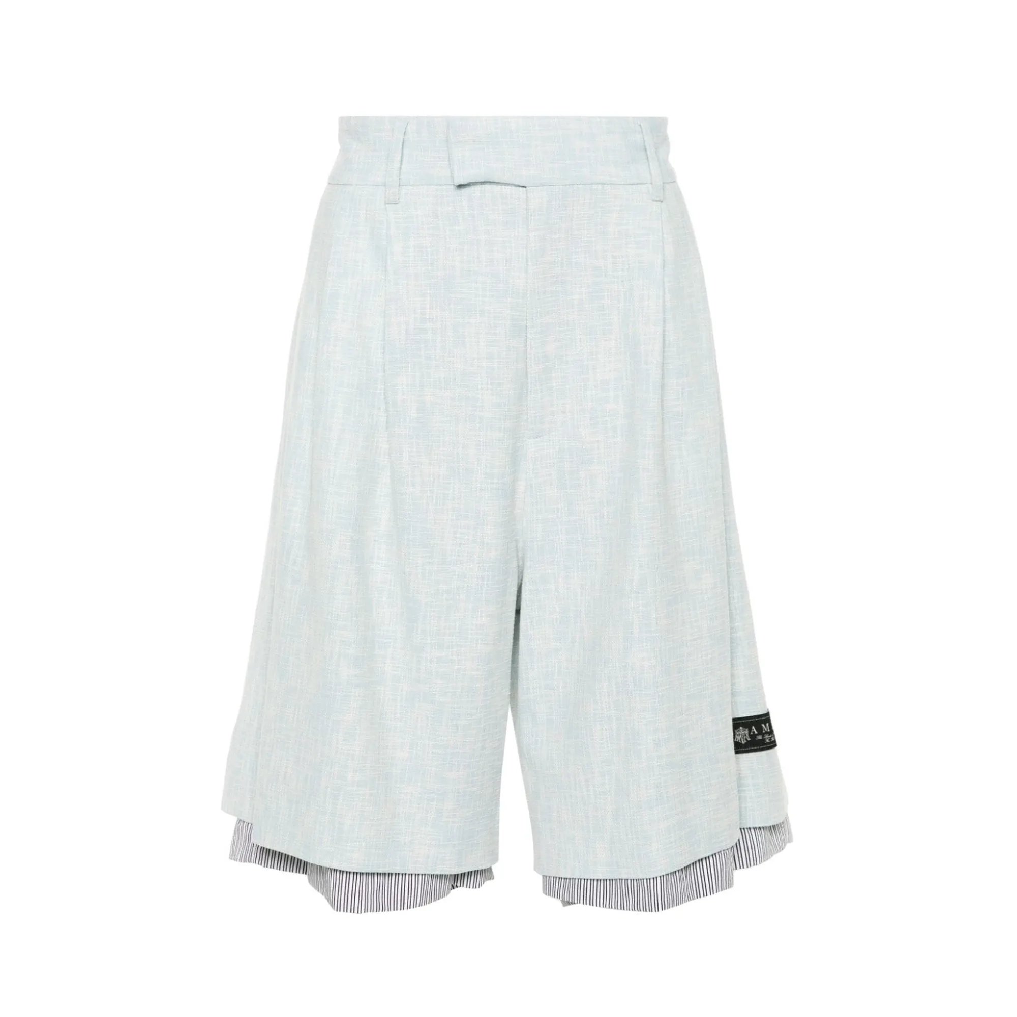 Cross Hatch Layered Skater Shorts