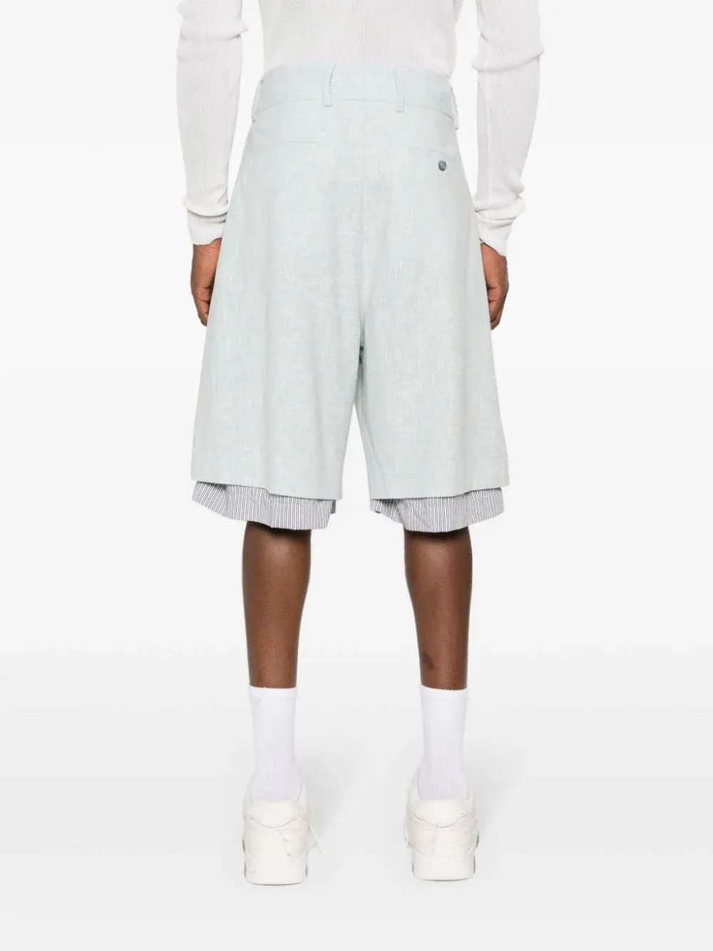 Cross Hatch Layered Skater Shorts