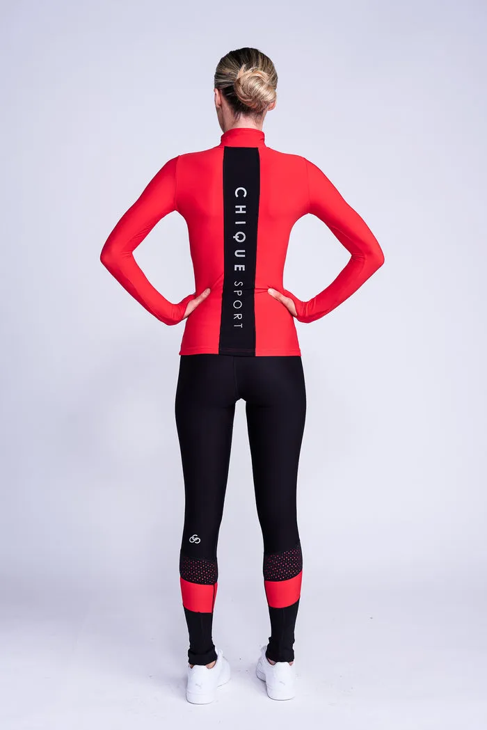 Desire Non-Slip Leggings in Red