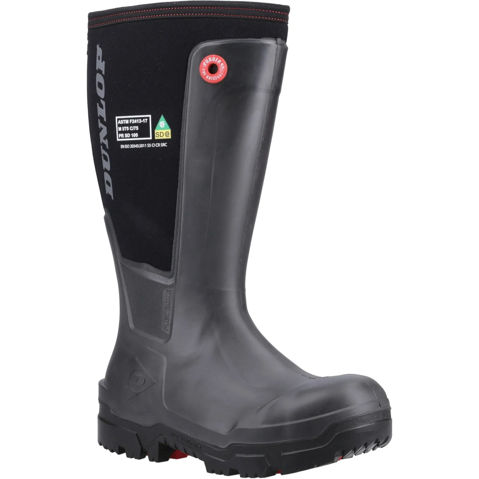 Dunlop Snugboot Workpro Full Safety Wellington S5 Black