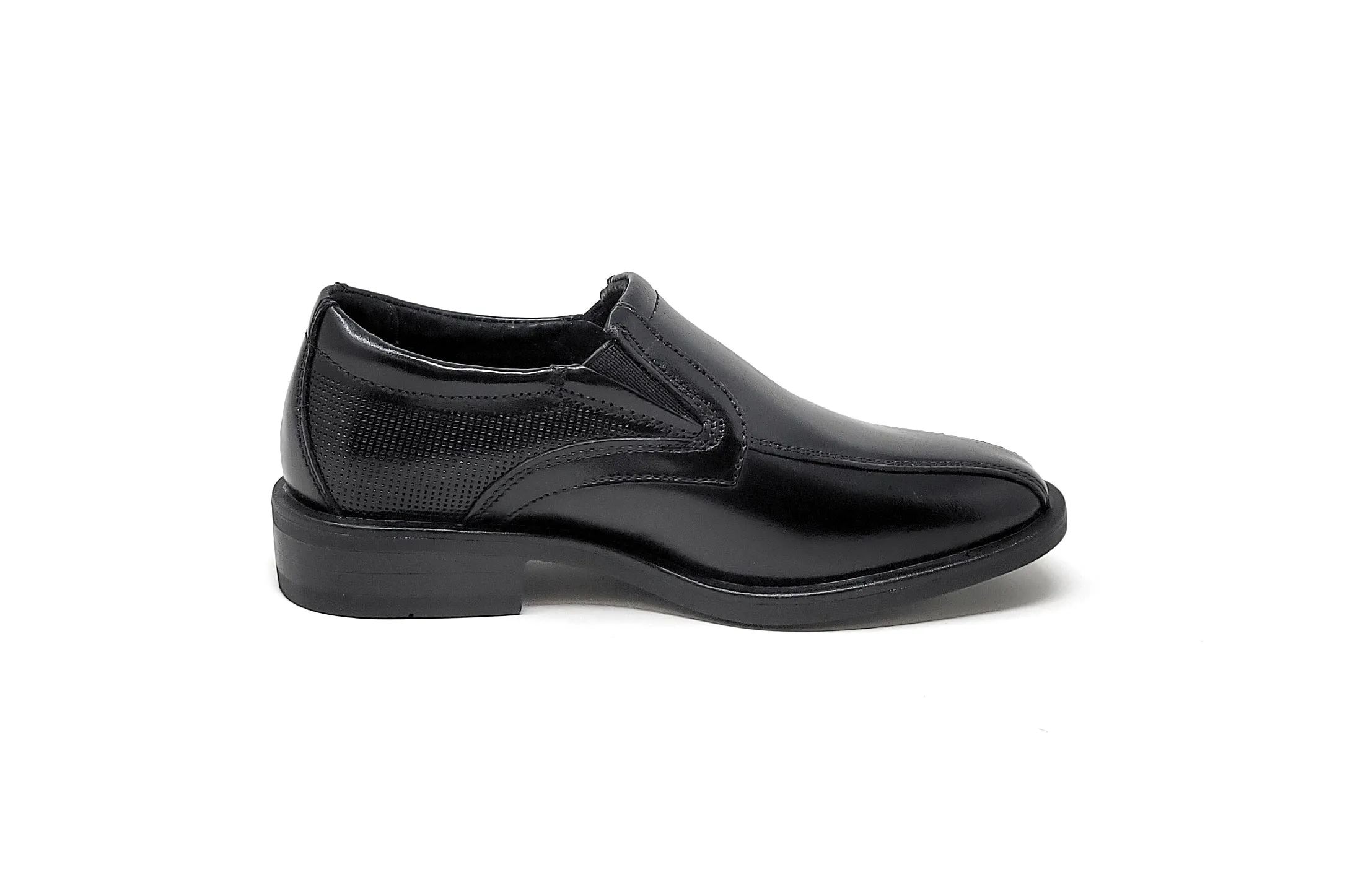 Florsheim Little Kids Postino Bike Toe Slip Slip-On Black Shoes