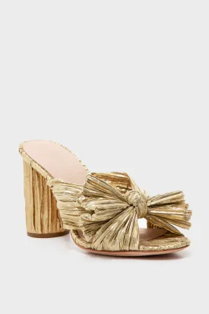 Gold Penny Knot Mules
