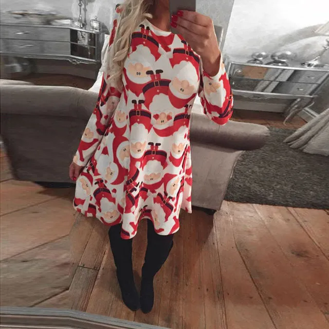 Ladies skater Christmas fashion dress