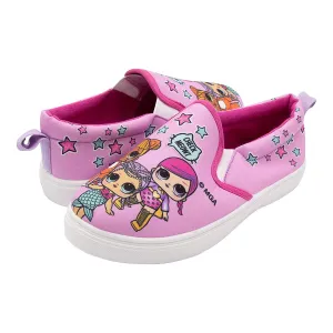 L.O.L. Surprise! Girls Slip-On Canvas Sneaker; Pink Size 12