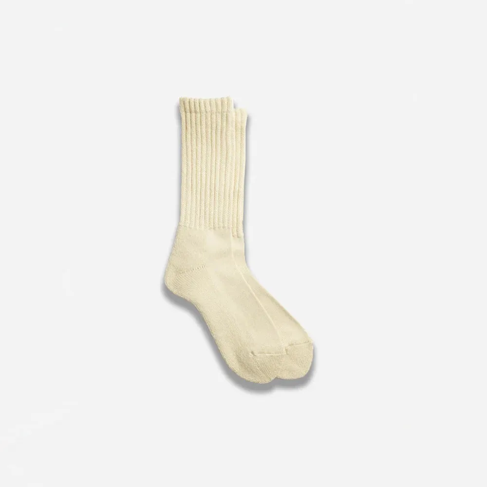Loose Pile Crew Socks (Raw Beige)