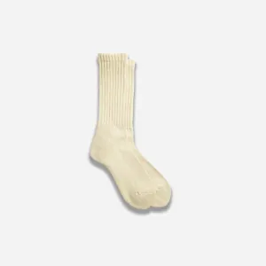 Loose Pile Crew Socks (Raw Beige)