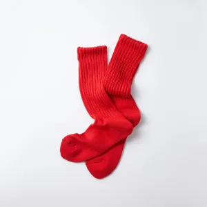 Loose Pile Crew Socks (Red)