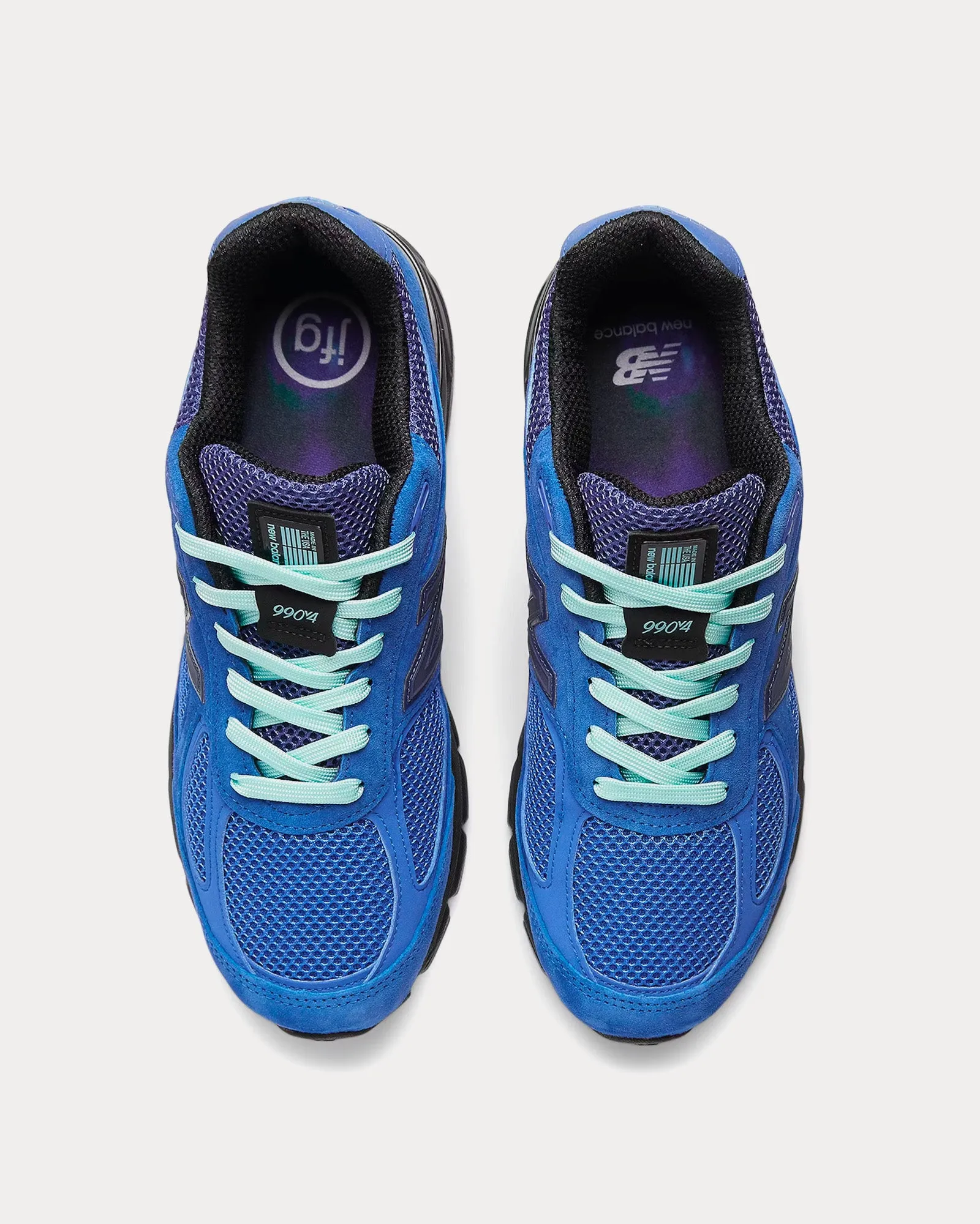 Made in USA 990v4 'Keisha' Blue Low Top Sneakers