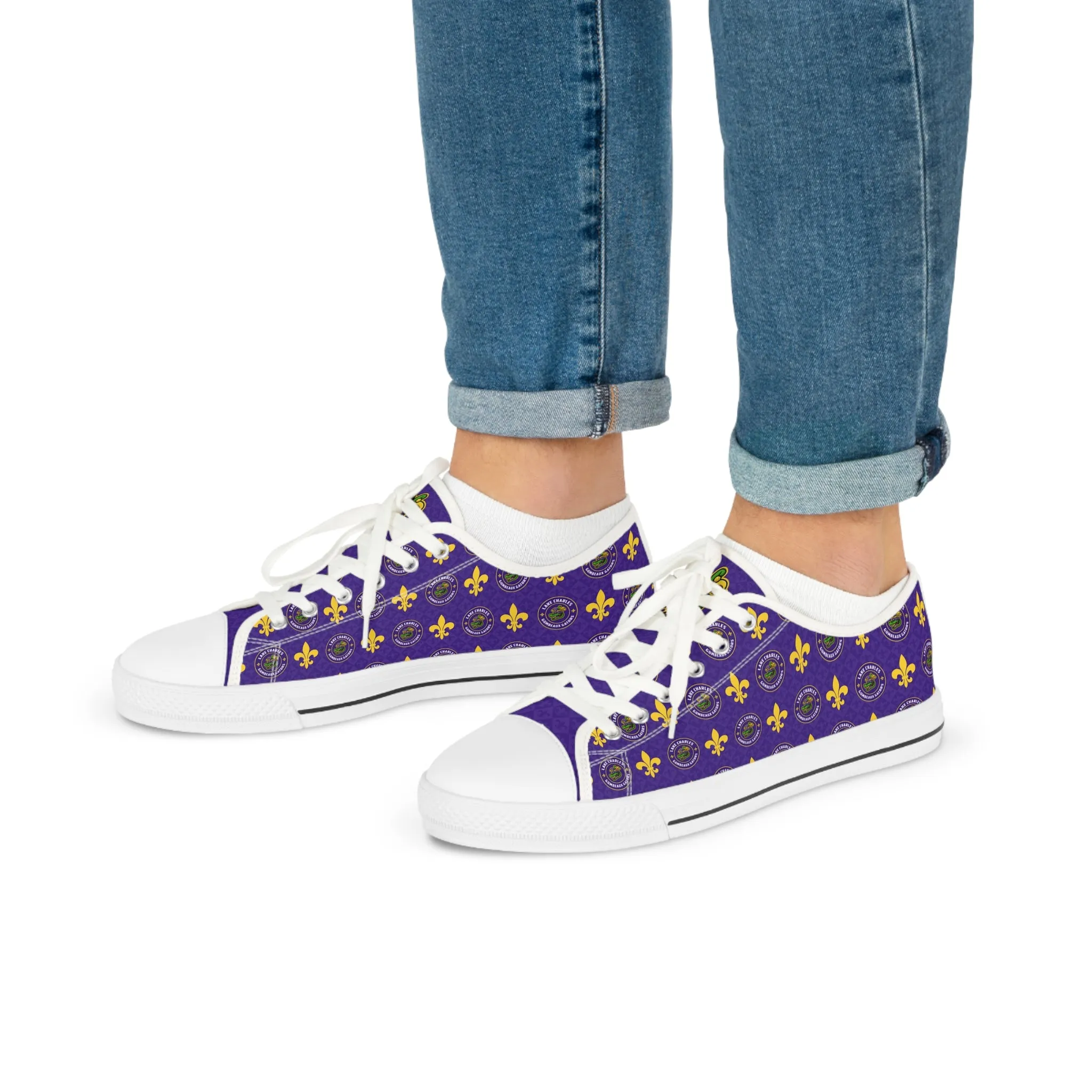 Men's Fleur-de-Lis Low Top Sneakers