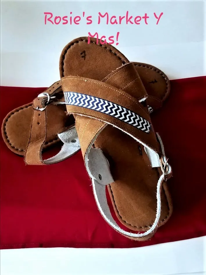Men's Leather Simple- Sandals- Cruzado Mexican Huaraches