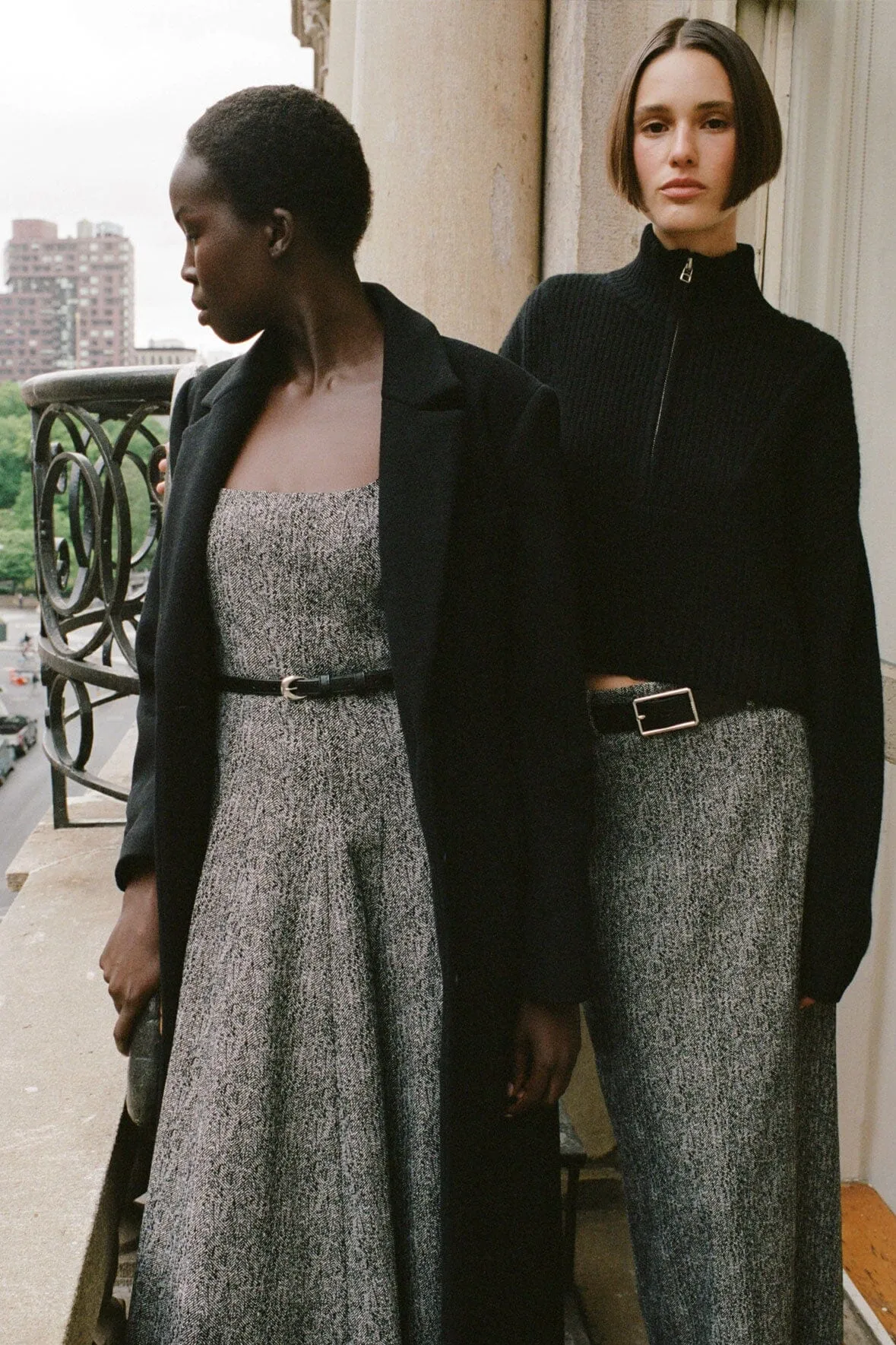 MURRAY SKIRT | TEXTURED HERRINGBONE
