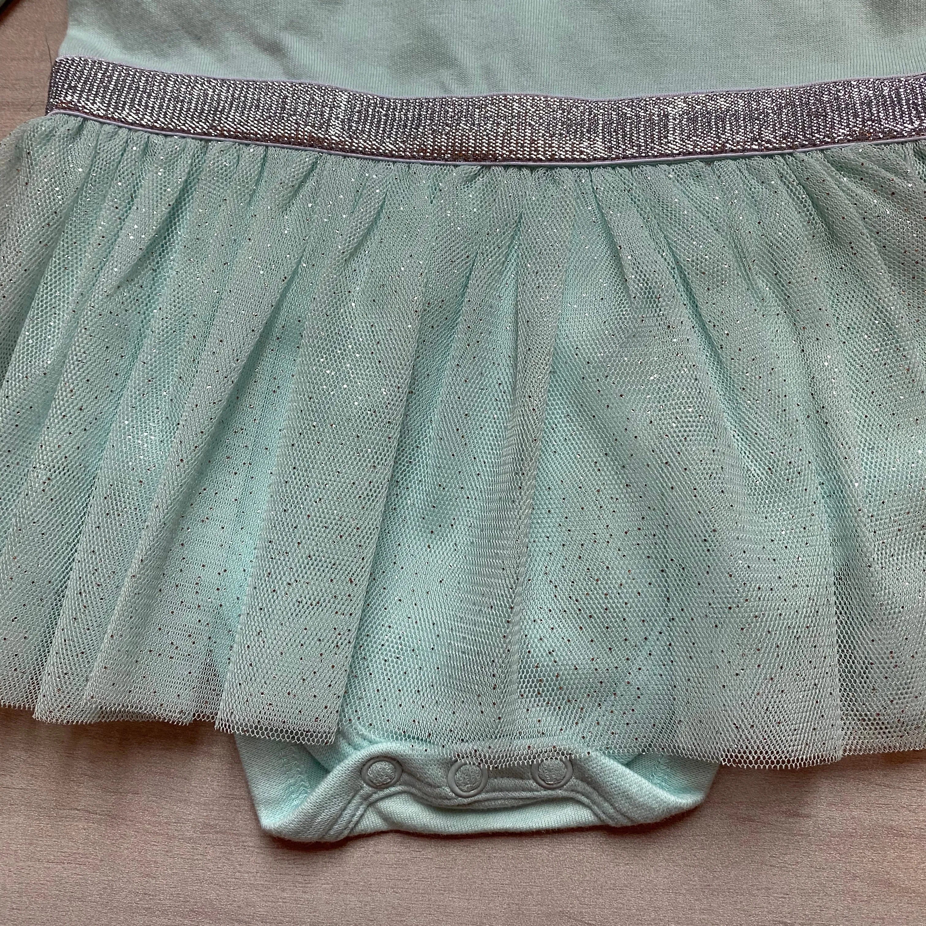 NEW First Impressions Ice Skater Onesie Sparkle Dress