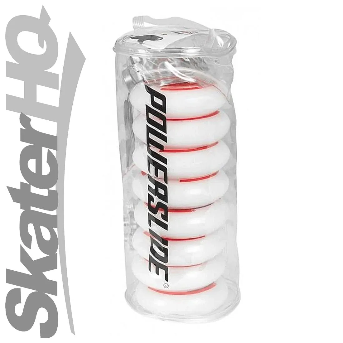Powerslide ONE 90mm 82a 8pk w/ Bearings - White/Red
