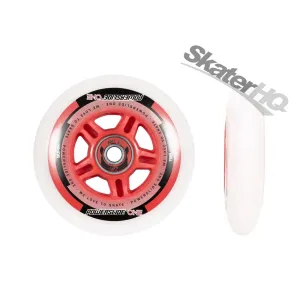 Powerslide ONE 90mm 82a 8pk w/ Bearings - White/Red
