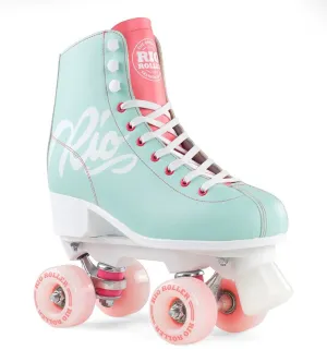 Rio Roller Script Quad Skates - Teal / Coral