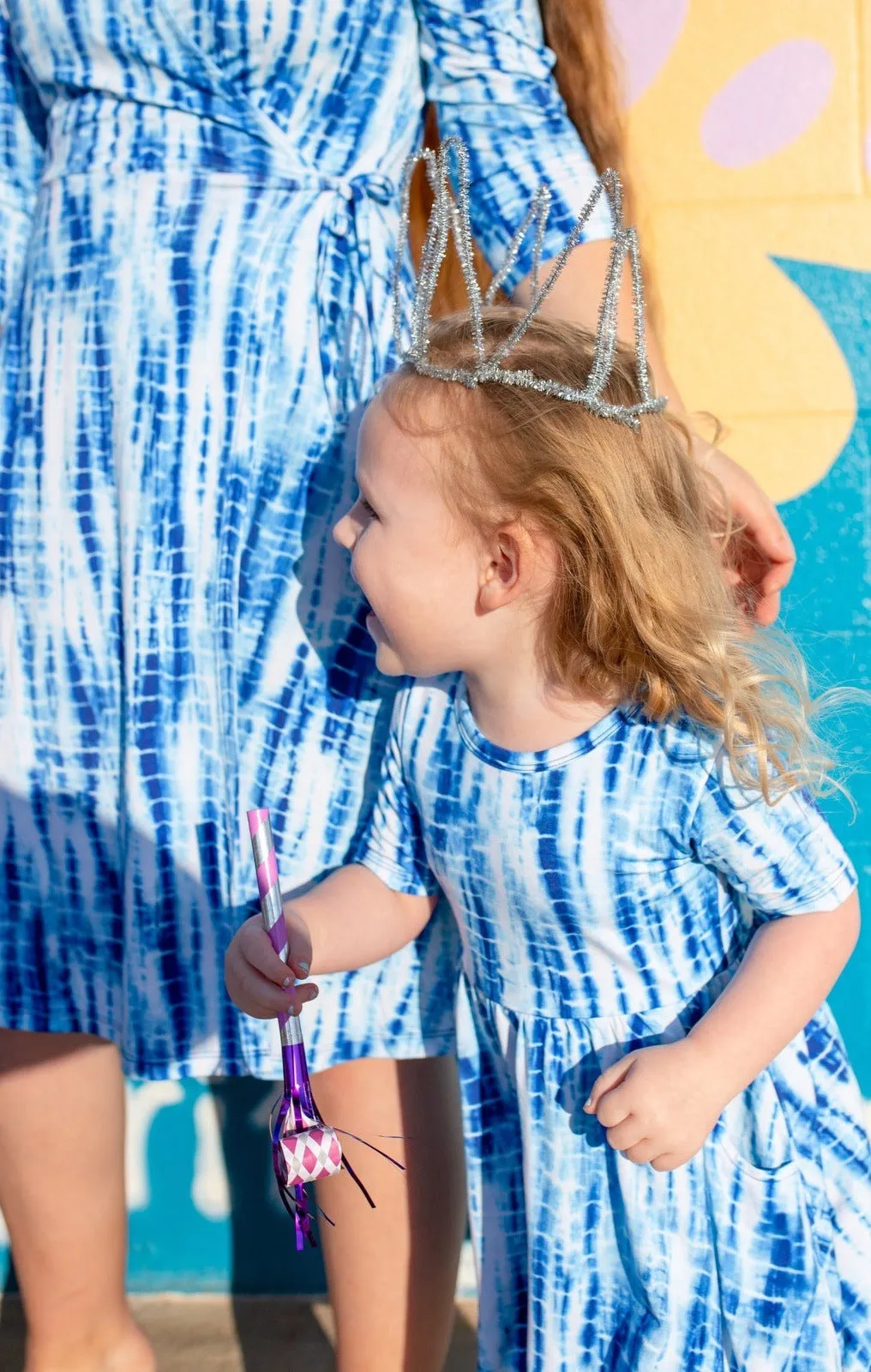 Shibori Short Sleeve Skater Dress