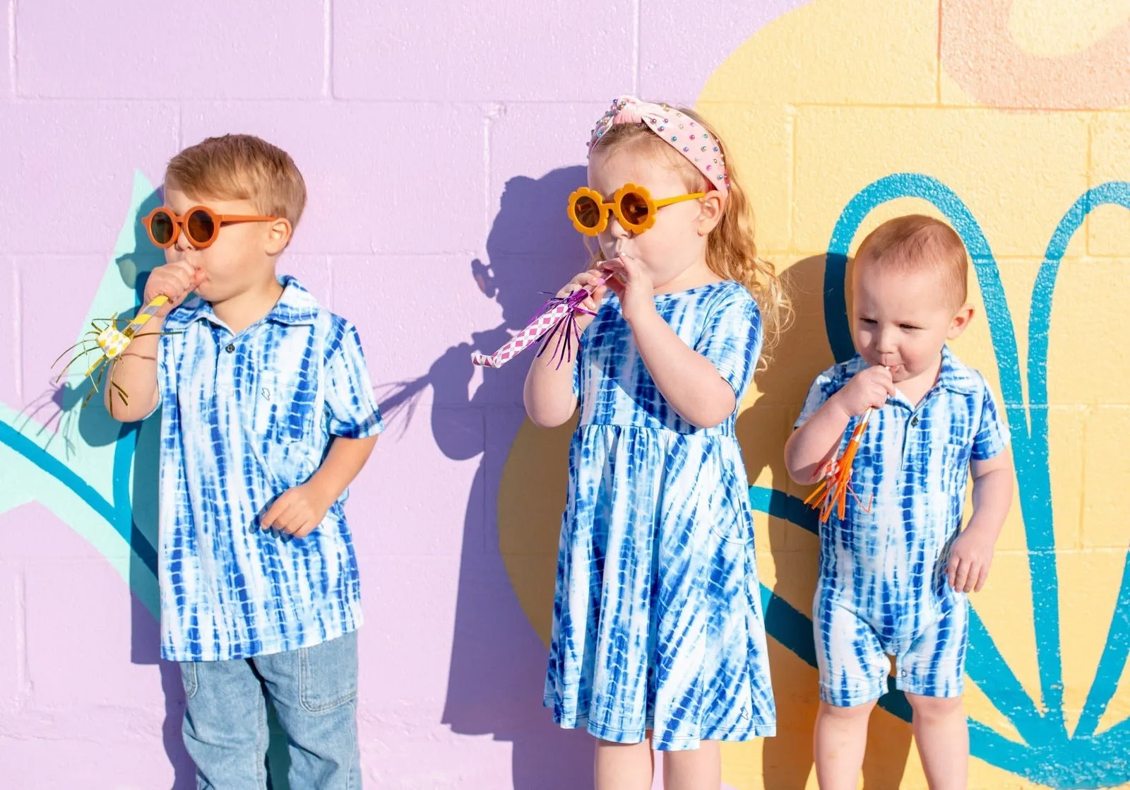Shibori Short Sleeve Skater Dress