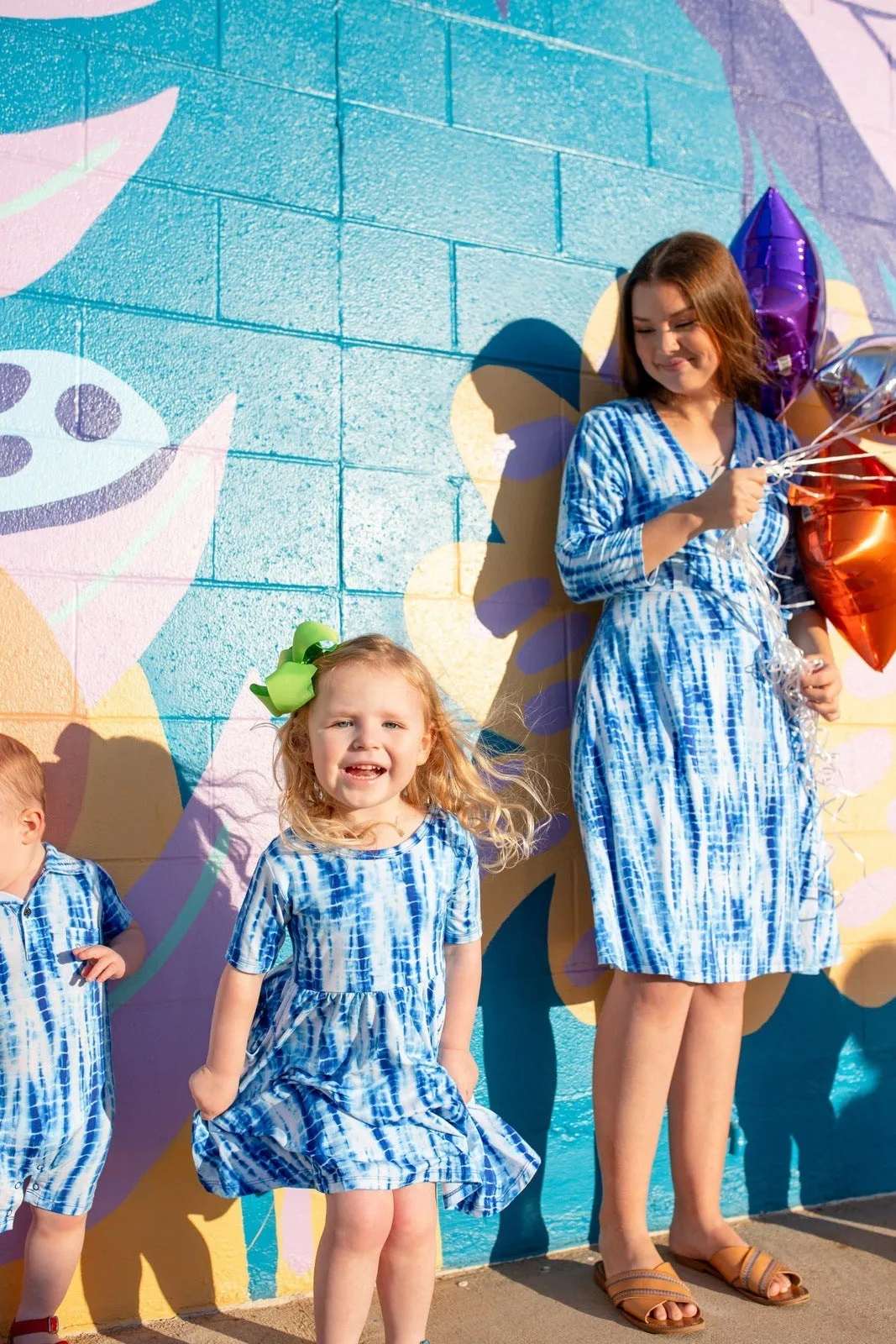 Shibori Short Sleeve Skater Dress