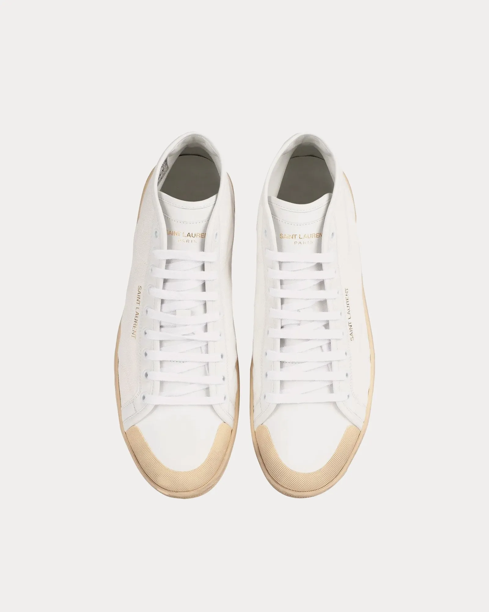 SL/39 Court Classic Canvas White High Top Sneakers