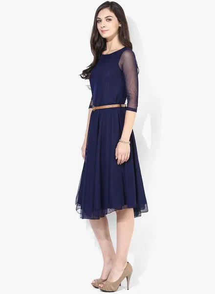 Solid Skater Dress