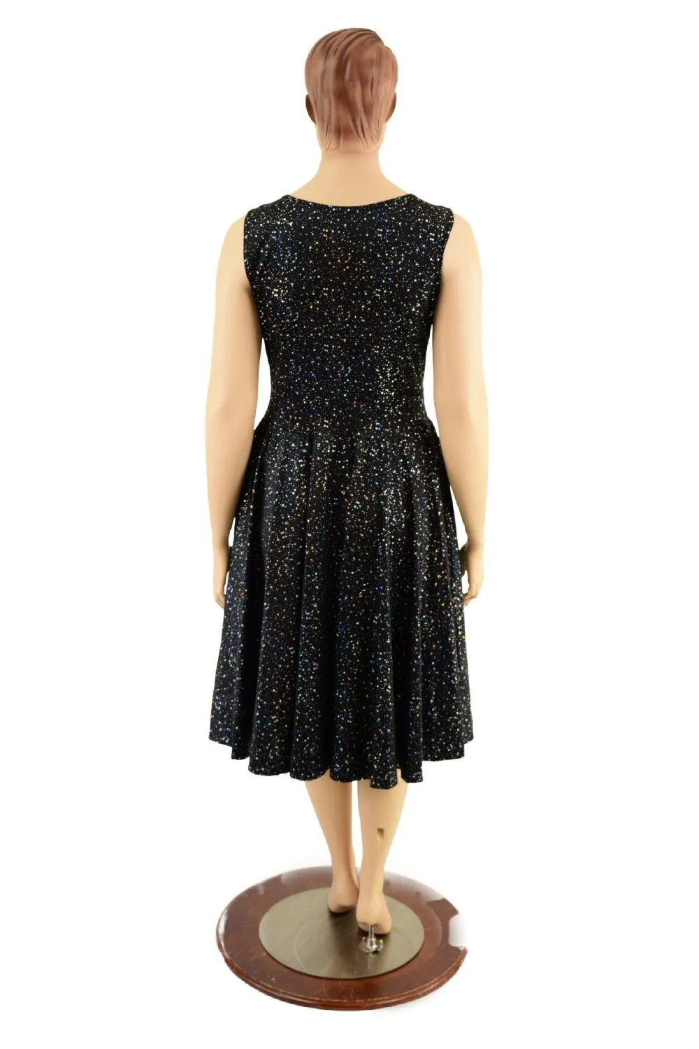 Tea Length Tank Dress in Star Noir