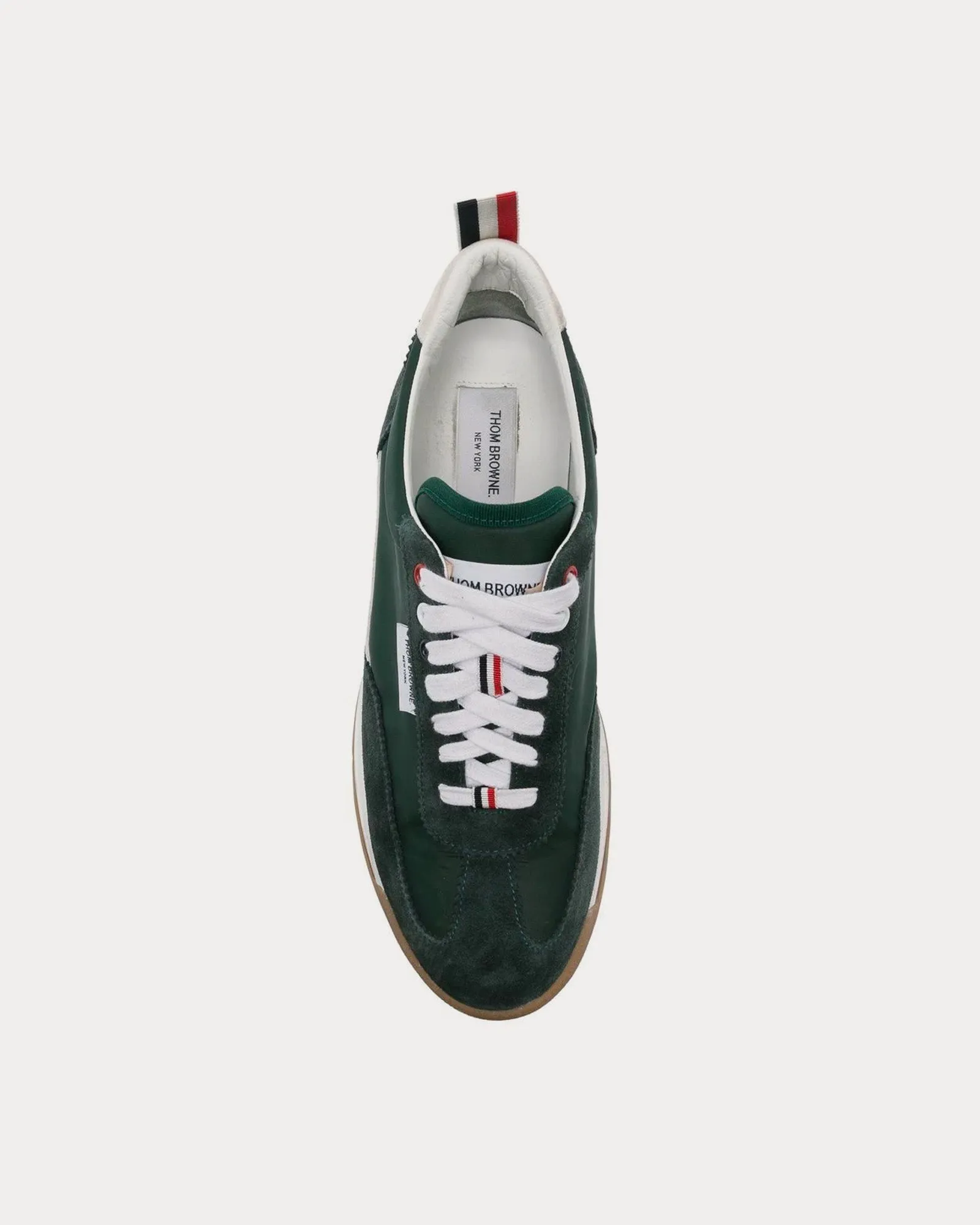 Tech Runner Clear Sole Suede Dark Green Low Top Sneakers