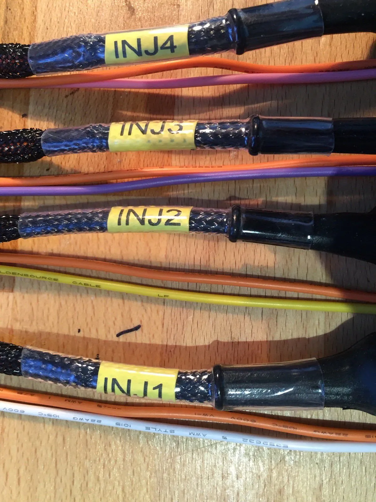 Terminated and Labeled Kit Car Loom Cable Injector 1, 2, 3 and 4 EV1 2M Length