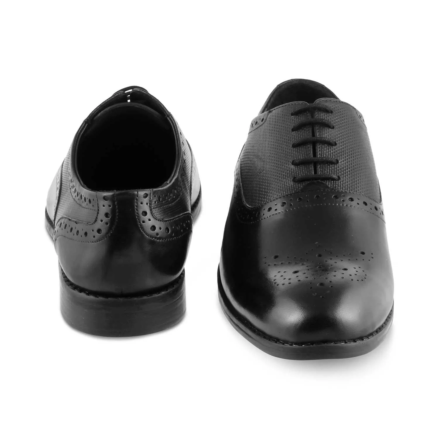 The Cerob Black Men's Oxford Brogue Lace Ups Tresmode