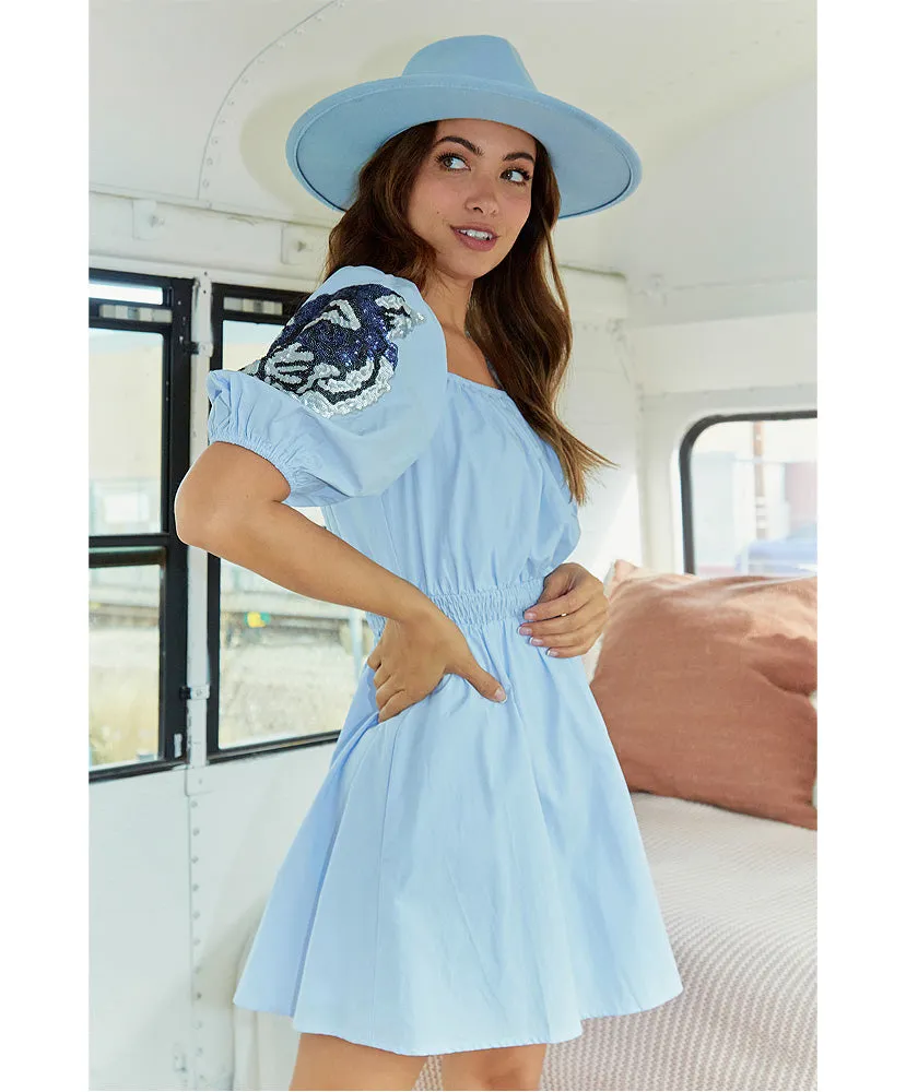 Tiger Time Sequin Patch Dress