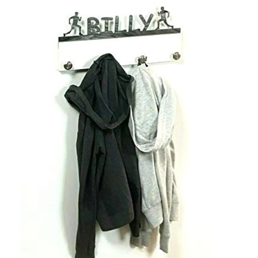 Track Field Runner Personalized Sports Coat Hook Hanger, Handmade Wall Organizer, Storage Space for Your Living Space