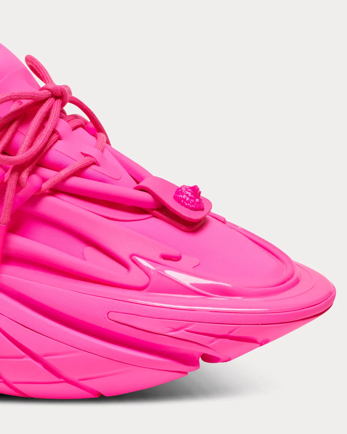 Unicorn Neoprene & Leather Fluo Pink Low Top Sneakers