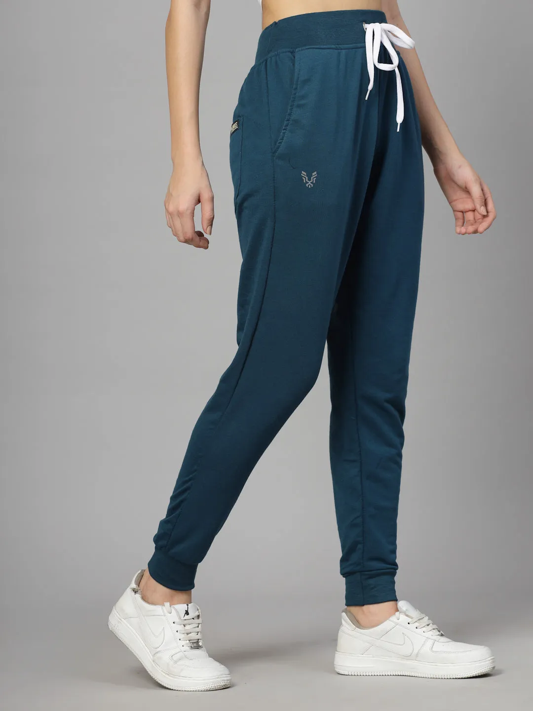 Women's Cotton Regular Fit Joggers Track Pants with 2 Pockets