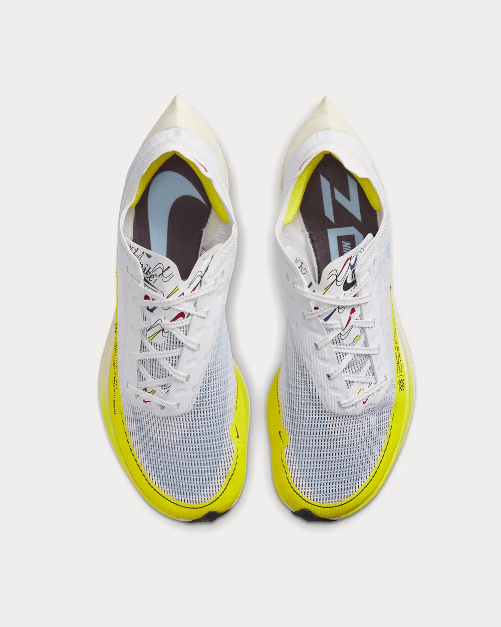 ZoomX Vaporfly NEXT% 2 White / Yellow Strike / Off-Noir / Psychic Blue Running Shoes